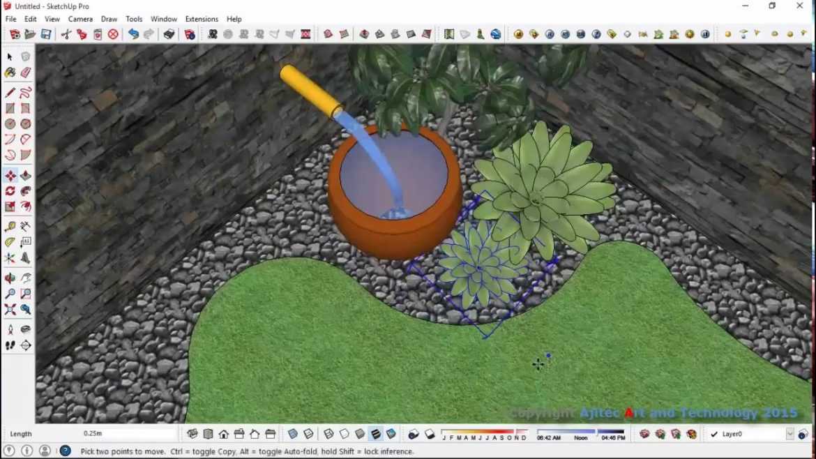 Simple Garden Design Process with Sketchup