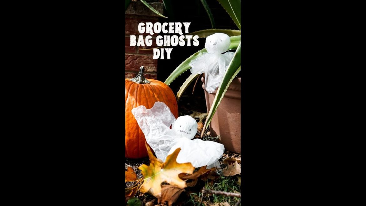 #Shorts | Grocery Bag Ghosts - Thrifty Crafts from A Thrifty Notion