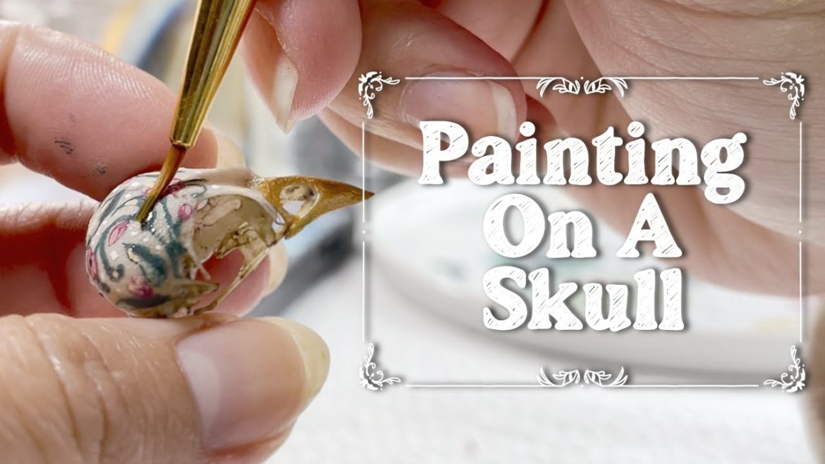 Painting On A Bird Skull