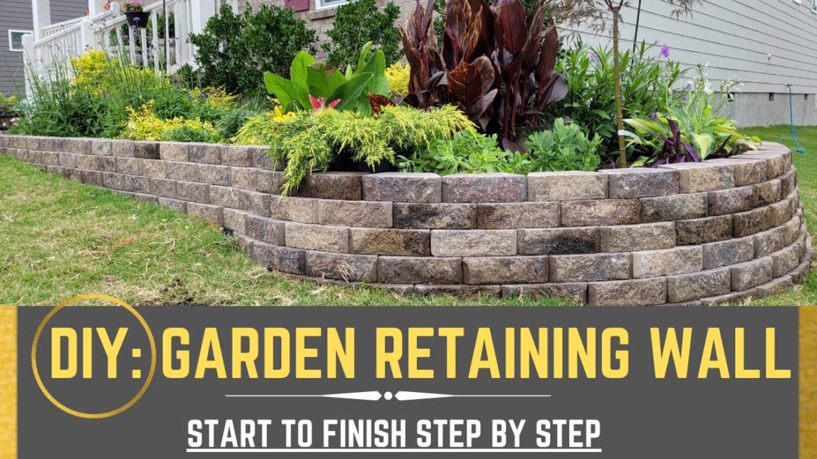 DIY Garden Retaining Wall | Landscape Edging | Edging Garden Bed | DIY Garden Edging