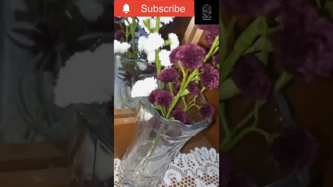 handmade Woolen flowers 🌸🌺🌻🌹🌷🌼💐 #shorts full tutorial link in description @diaryofdreams