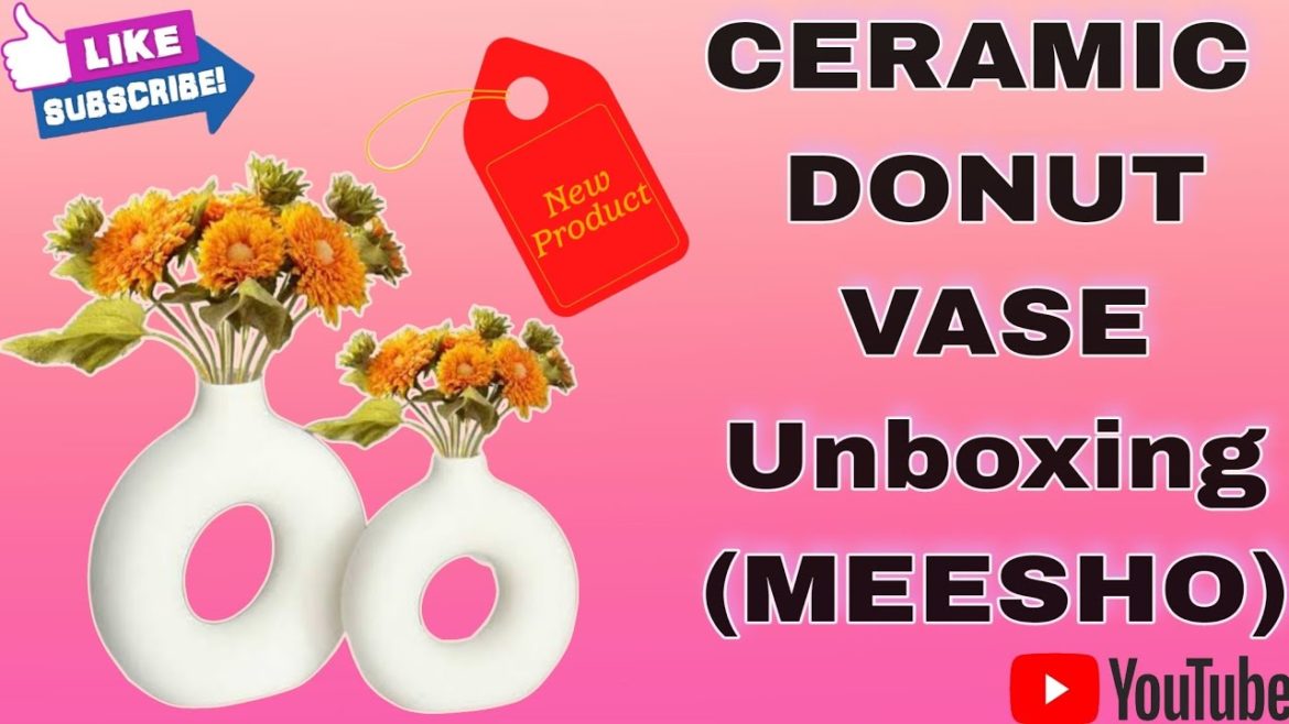 BEAUTIFUL🥰WHITE DONUT VASE MEESHO | Ceramic Donut Vase | Home Decor Centrepiece | Donut Vase Pottery