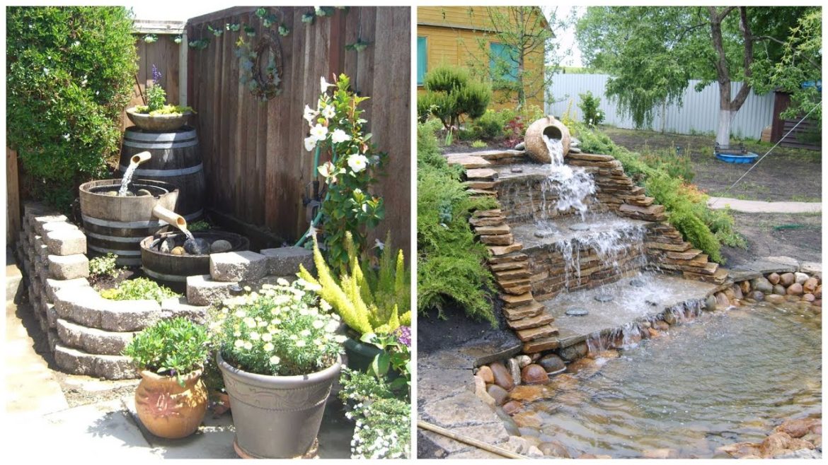 Garden and backyard Ideas: landscape design with water features! 50 ideas for inspiration!