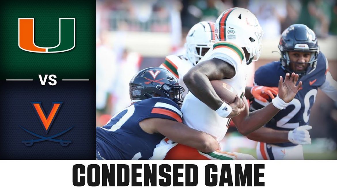 Miami vs. Virginia Condensed Game | 2022 ACC Football