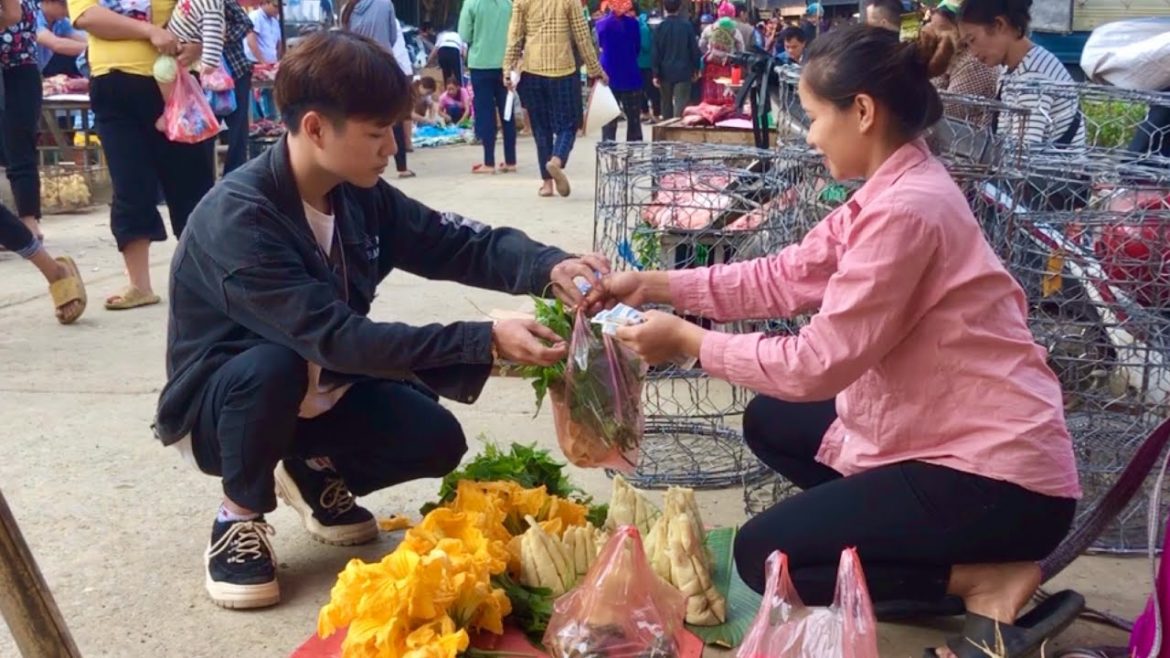 HARVESTING BAMBOO SHOOTS, SQUASH SOLD at the MARKET