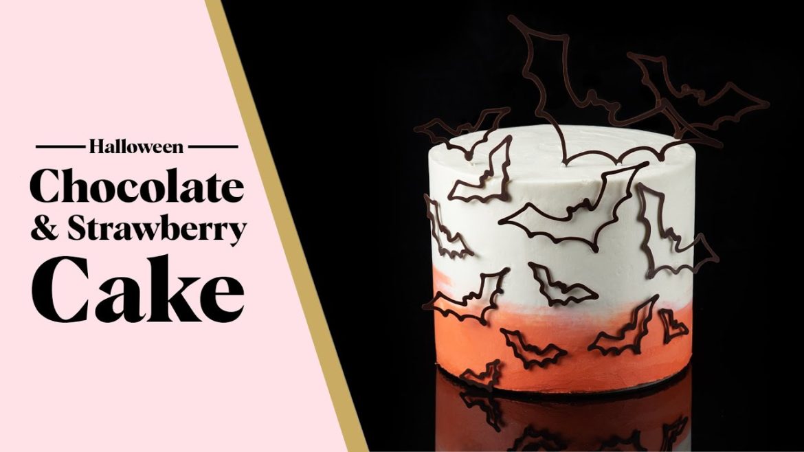Halloween Chocolate & Strawberry Cake | Full Recipe | Kirsten Tibballs Halloween Chocolate & Strawberry Cake | Full Recipe | Kirsten Tibballs