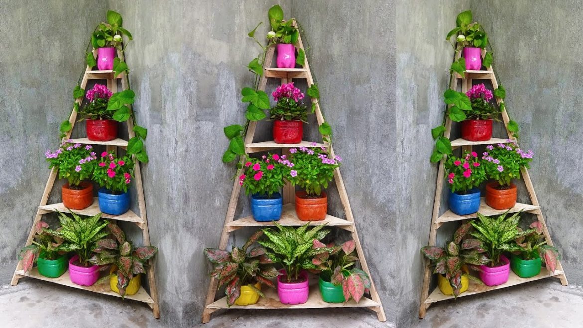 Garden Tips, Recycling Wood And Plastic Bottles For Pyramid Garden Garden Tips, Recycling Wood And Plastic Bottles For Pyramid Garden