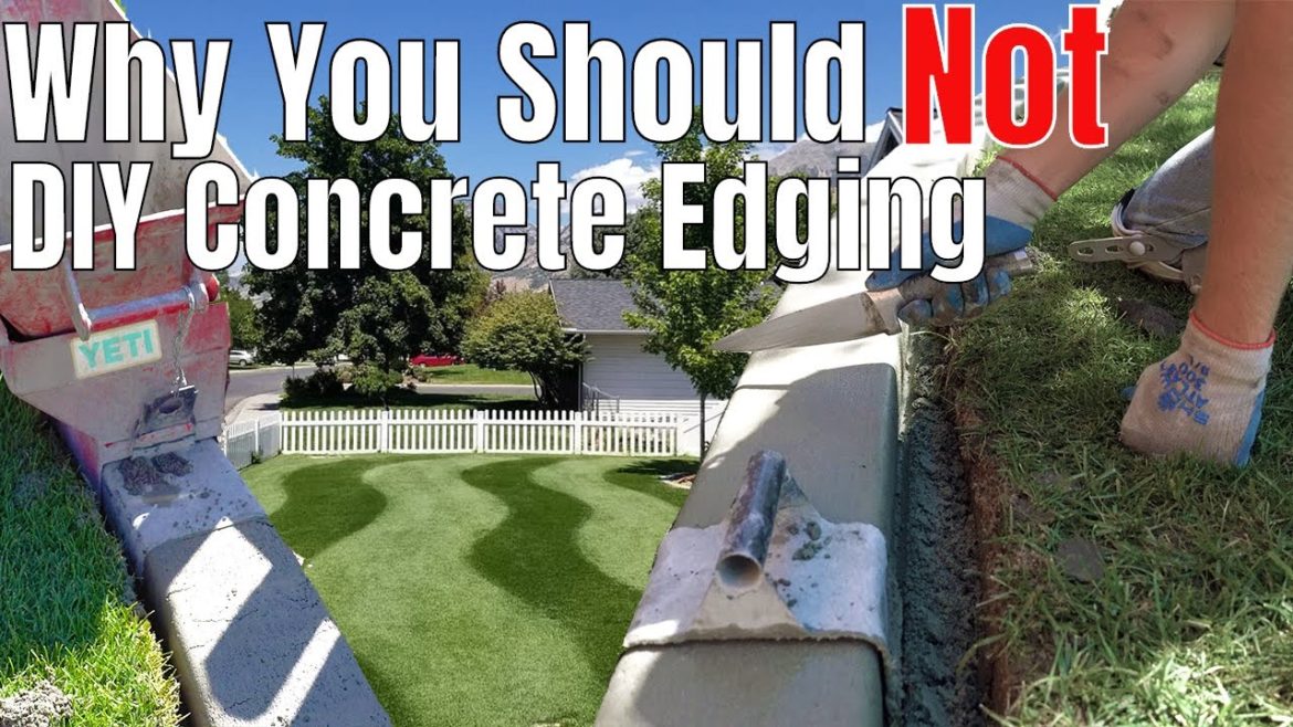 Concrete Border! Increase curb appeal and mow easy! Installing Concrete curbing Concrete Border! Increase curb appeal and mow easy! Installing Concrete curbing