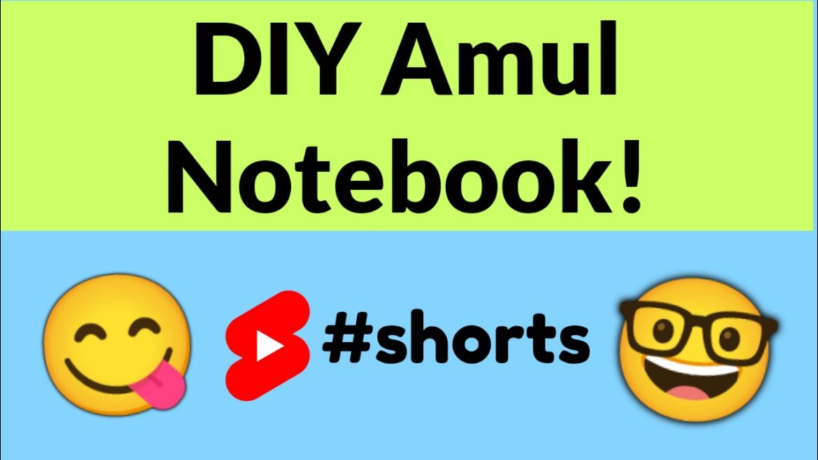 DIY Amul Notebook! 😲🤓 #shorts