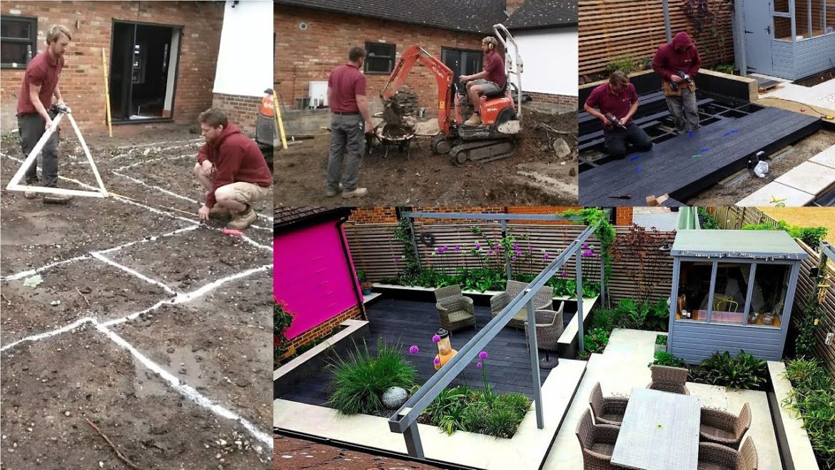 Timelapse building a porcelain & composite Garden Design Timelapse building a porcelain & composite Garden Design