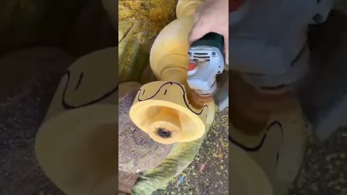 How to make beautiful Wooden flower pot #woodworking #wood #woodworkingart  #shorts #ytshorts