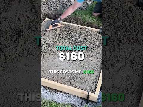 DIY Concrete Pad #shorts DIY Concrete Pad #shorts