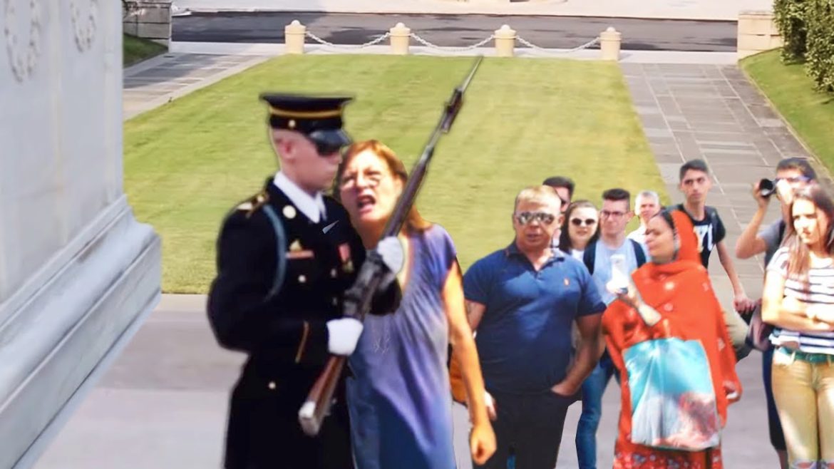 Karen Messes with a Guard Of Tomb Of Unknown Soldier... (BIG MISTAKE)