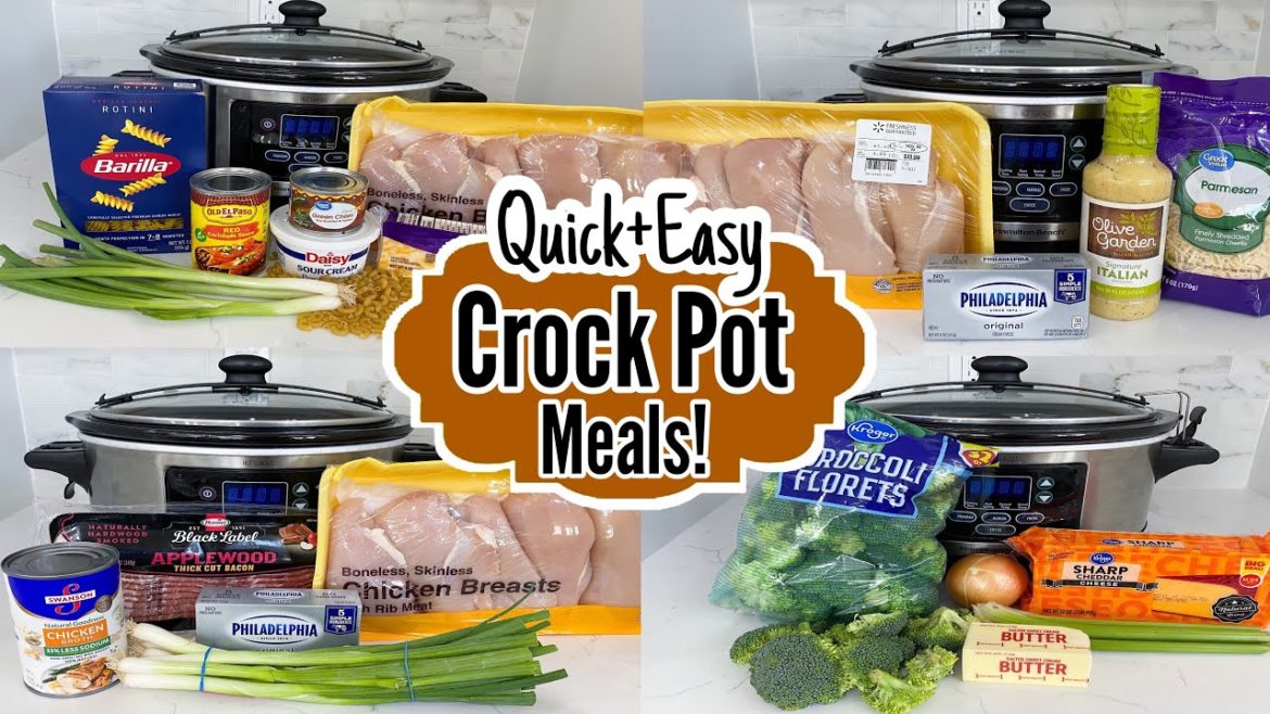 EASIEST Crockpot Dinners | 6 Quick & CHEAP Slow Cooker Recipes | Let's Get COOKING! | Julia Pacheco