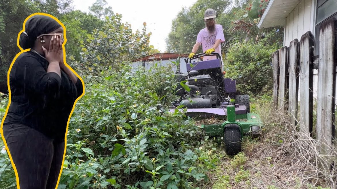 I KNOCKED on this RANDOM HOMEOWNERS door and GAVE her Neglected yard a FREE MAKEOVER [HEARTWARMING]