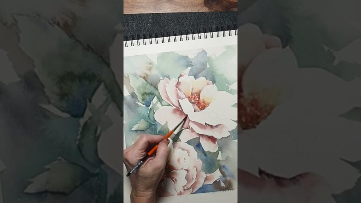 Watercolor Garden Sketchbook Tip #shorts