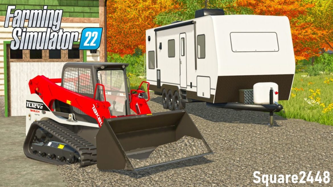 Building Gravel Pad For Camper Trailer! | FS22 Landscaping Building Gravel Pad For Camper Trailer! | FS22 Landscaping