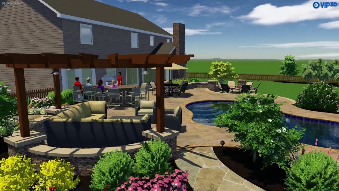 Carol Stream, IL Backyard Landscape Design Review - VizX Design Studios - (331) 213-9866