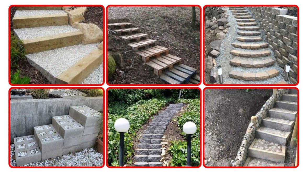 Step and Stairs in a Sloping  garden plot,  Landscape Stairs Ideas