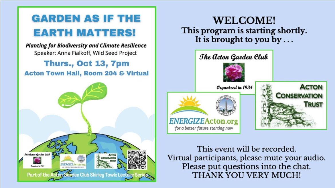 Garden as if the Earth Matters – Planting for Biodiversity & Climate Resilience Garden as if the Earth Matters - Planting for Biodiversity & Climate Resilience