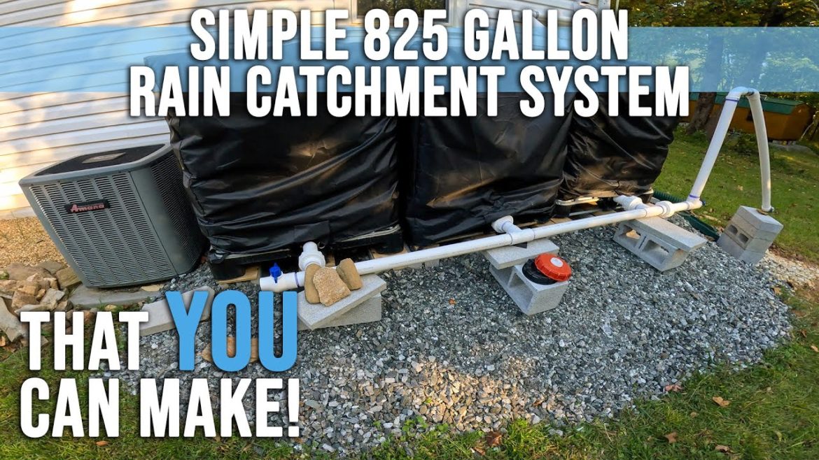 Simple 825 Gallon Rain Catchment System - That YOU can make yourself! DIY