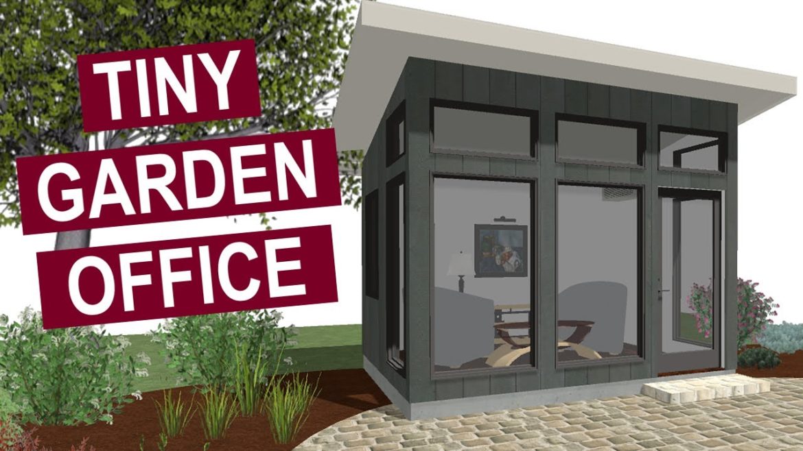 Tiny Backyard Garden Office Project - Includes Floor Plan and Design 12'x10' 120 Sq Ft.