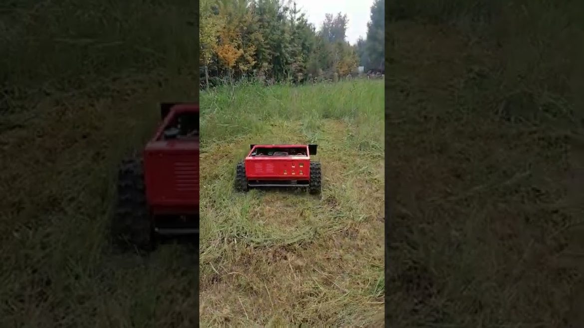 China made wireless remote control lawn mower, wireless robot mower, remote control mower for sale