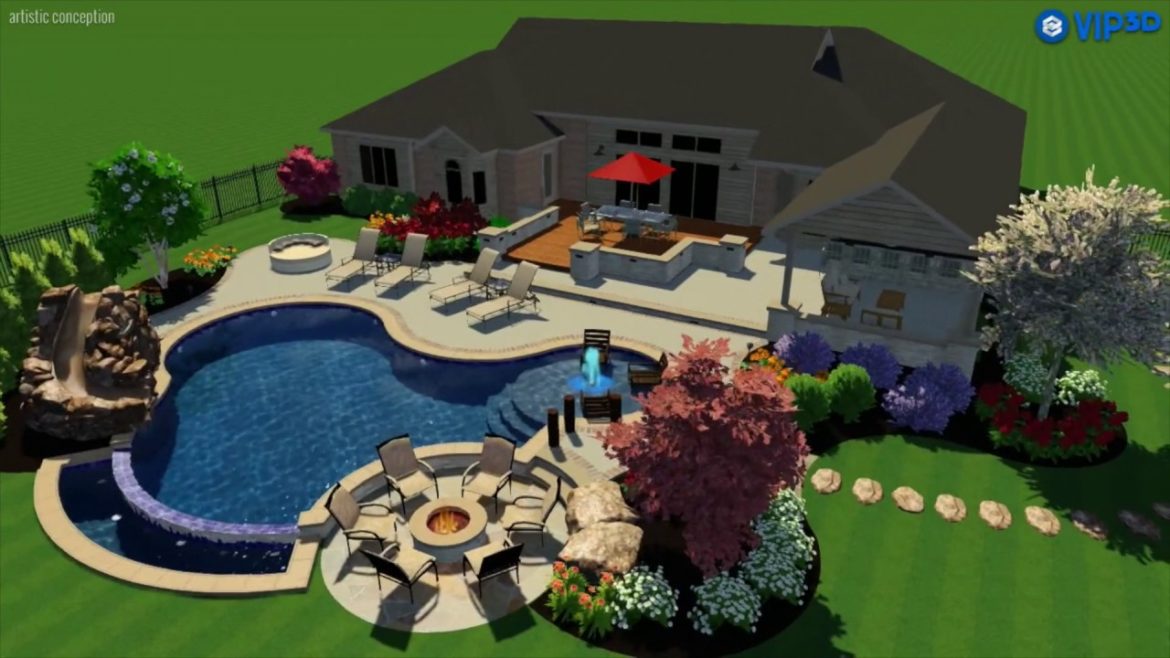 Plainfield, IL Backyard Swimming Pool Landscape Design – VizX Design Studios – (331) 213-9866 Plainfield, IL Backyard Swimming Pool Landscape Design - VizX Design Studios - (331) 213-9866