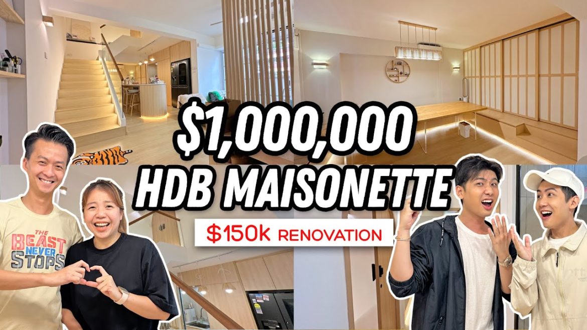 Touring a $1,000,000 HDB Maisonette!! $150k Renovation Touring a $1,000,000 HDB Maisonette!! *$150k Renovation*