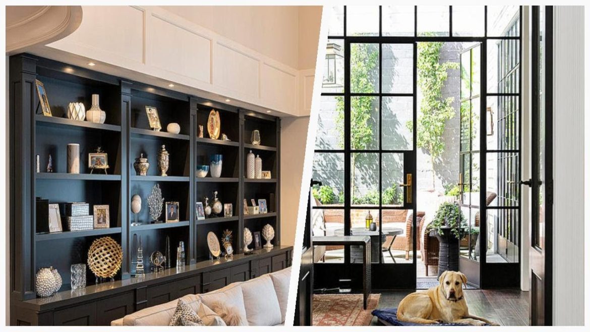 75 Dark Wood Floor And Wall Paneling Family Room Design Ideas You'll Love ✅