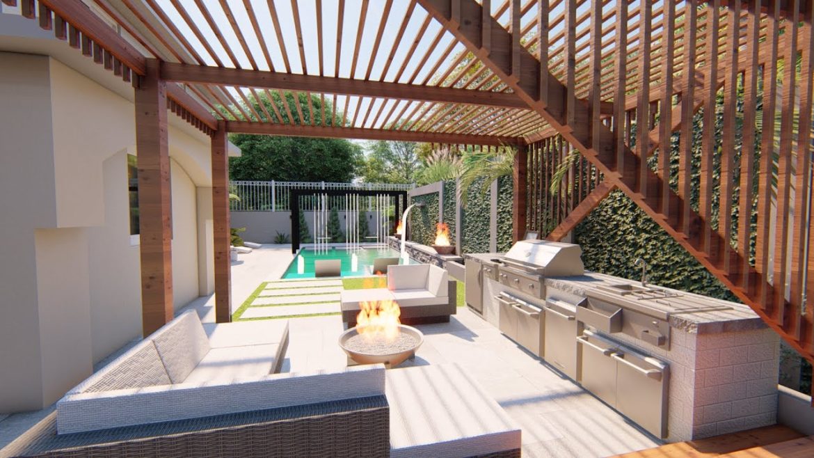 Amazing feature pool terraced backyard Design Amazing feature pool terraced backyard Design