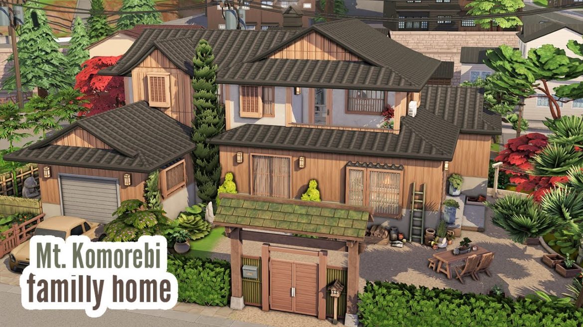 mt. komorebi family home \ The Sims 4 CC speed build