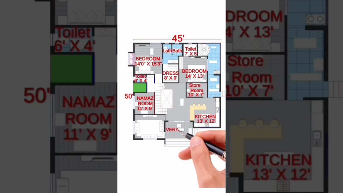 45 x 50 house plans, 45 x 500 cm kitna hota hai, 45 x 500 cm, 45 x 50 house design #episodeno #38