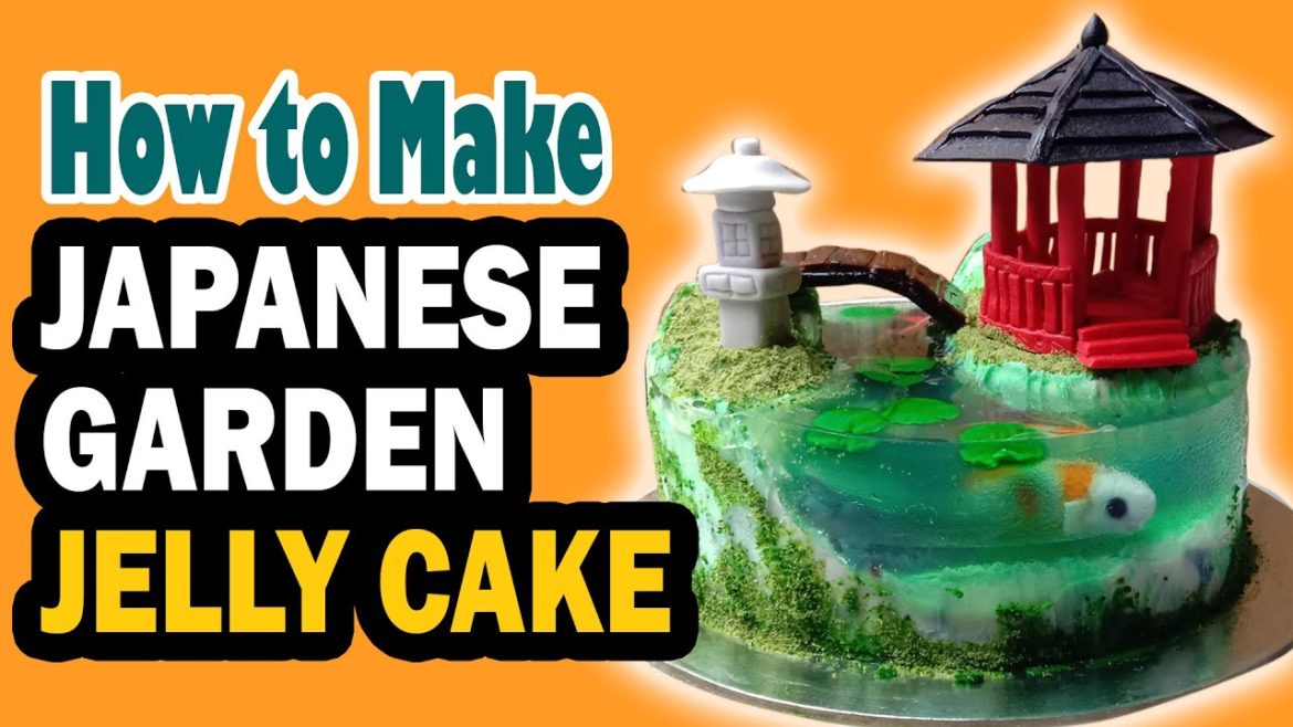 How To Make a Japanese Garden Jelly Cake | Jello Cake  | Island Cake | Gelo Cake