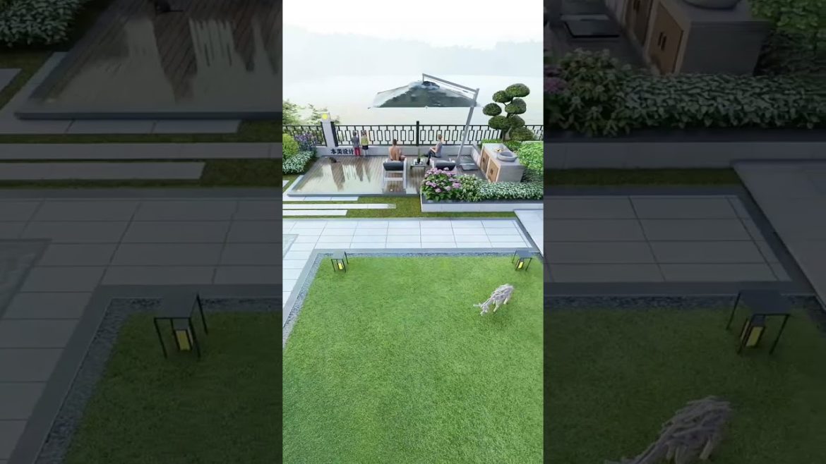 Landscape Design Ideas - Garden Design for Small Gardens 🏡 #shorts