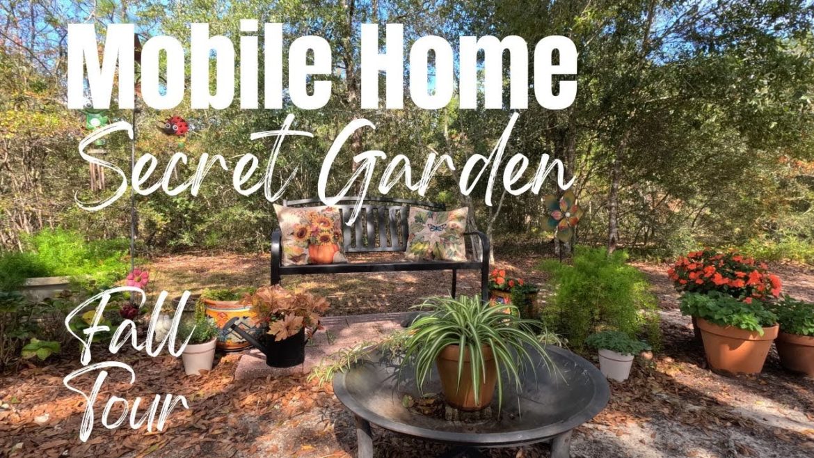 Mobile Home Secret Garden Oasis Fall Tour, Mobile Home Backyard Ideas, Christie's Mobile Home Diary