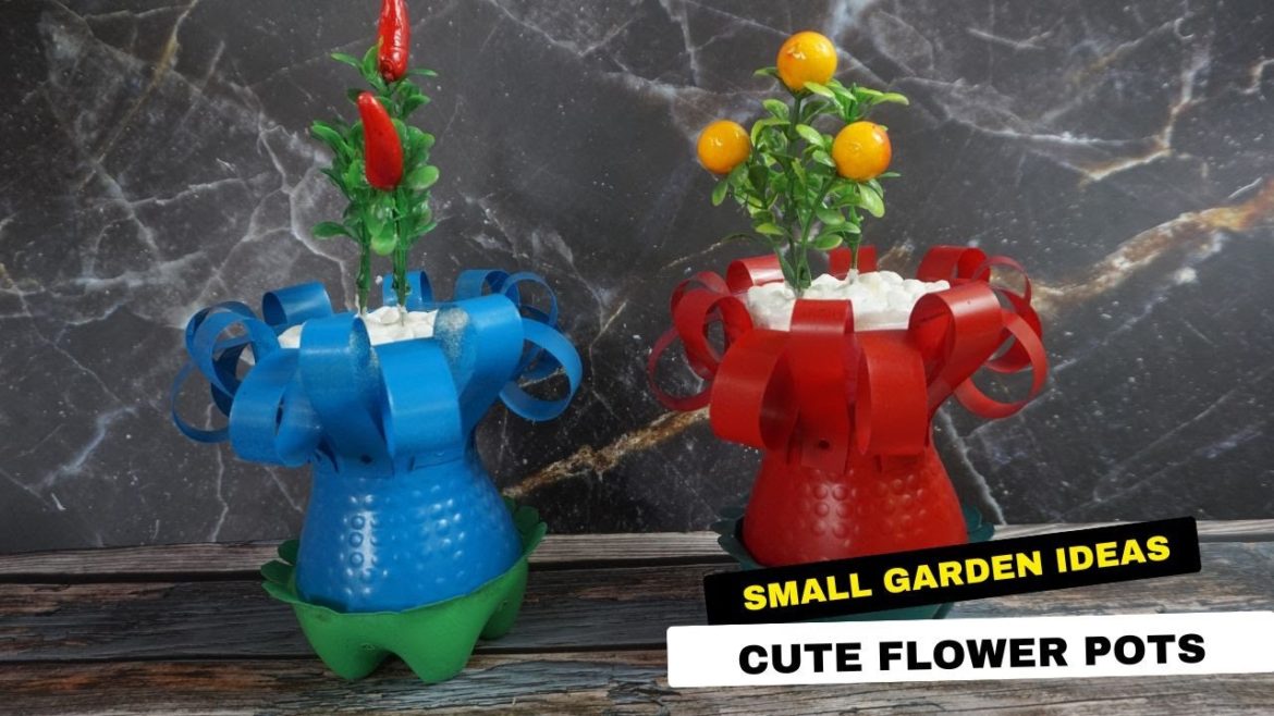 Amazing Ideas – Turning Plastic Bottles Into A Beautiful Flower Pot For A Small Garden Amazing Ideas - Turning Plastic Bottles Into A Beautiful Flower Pot For A Small Garden