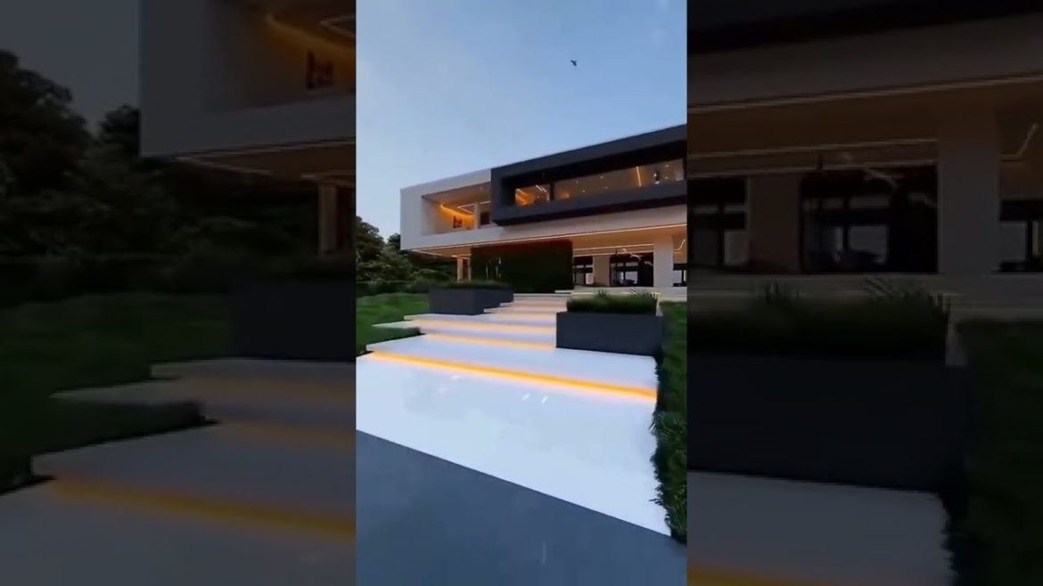 Elegant Front Yard Design for Mansion #Shorts