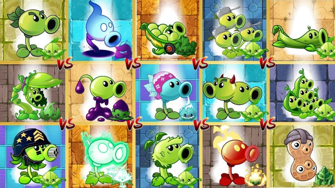 Tournament All Peashooter & Mint Plants - Who Will Win? - PvZ 2 Team Plant Battlez