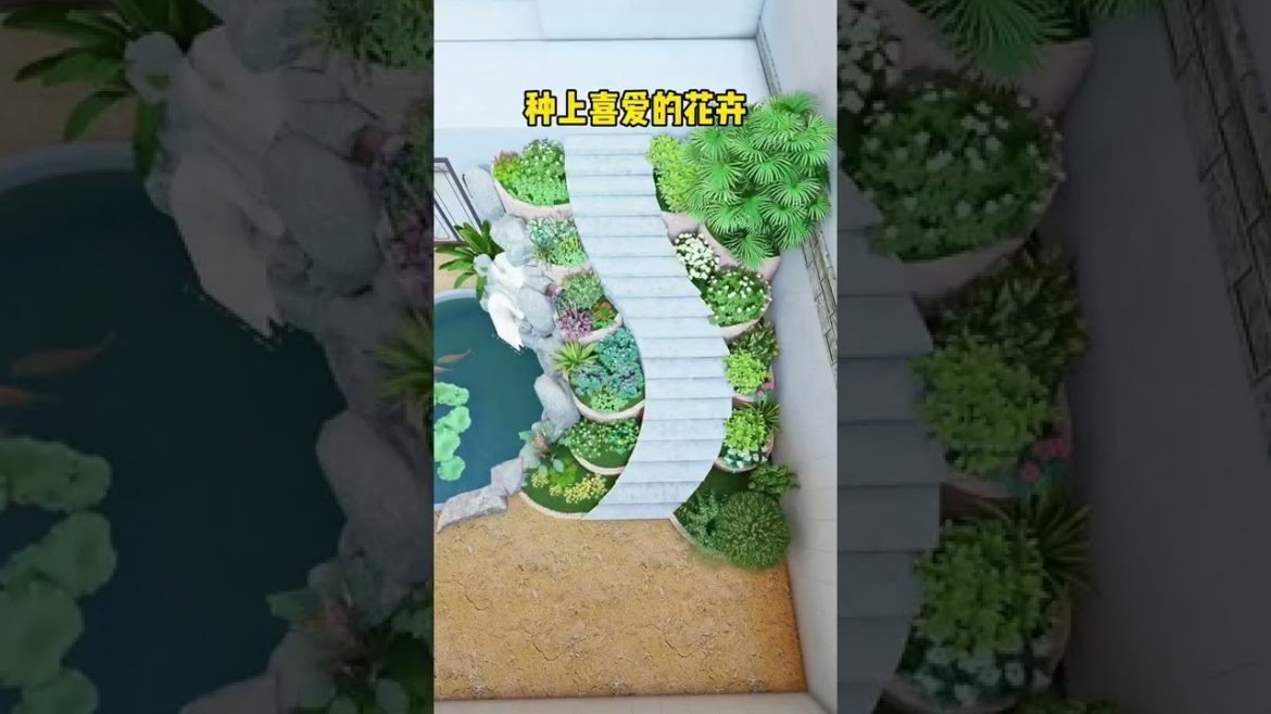 Landscape Design Ideas - Garden Design for Small Gardens 🏡 #shorts