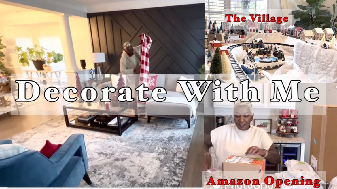 Decorate With Me || More Amazon Packages || Christmas Village Has Begun || Feat Jubao Bar Cart Decorate With Me || More Amazon Packages || Christmas Village Has Begun || Feat Jubao Bar Cart
