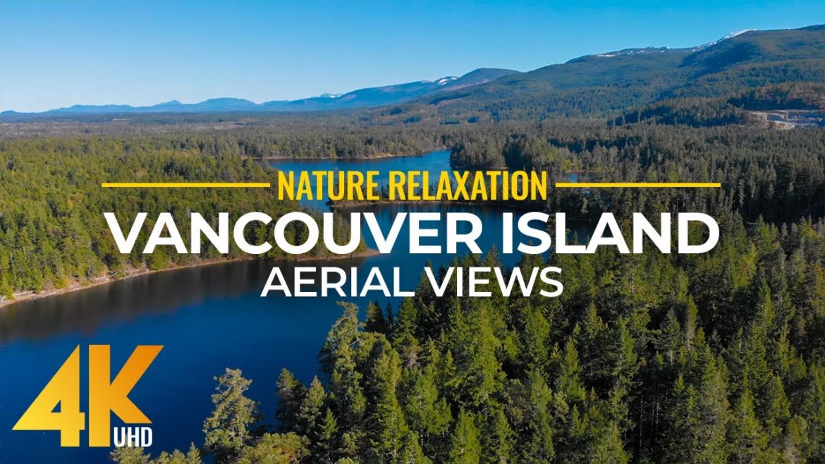 Bird Eye View of Vancouver Island 4K UHD - Ambient Drone Film of Scenic Canadian Nature
