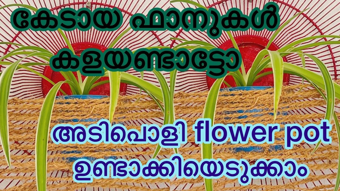 Flower pot making from waste material |recycling old fan cover Planter ideas from old fan gardening