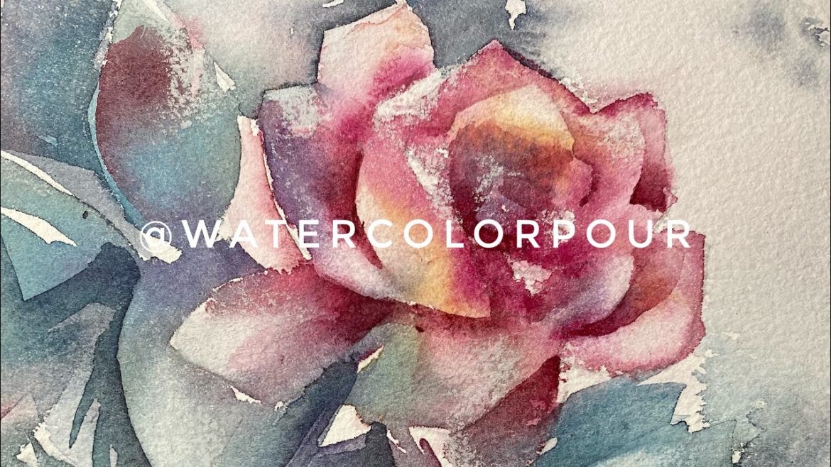 Watercolor Garden Sketchbook Winter Rose Tutorial
