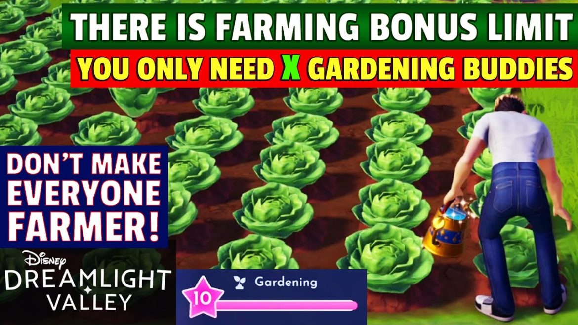 DISNEY Dreamlight Valley. How Many Gardening Buddies You Actually Need to MAX OUT Farming Bonus.