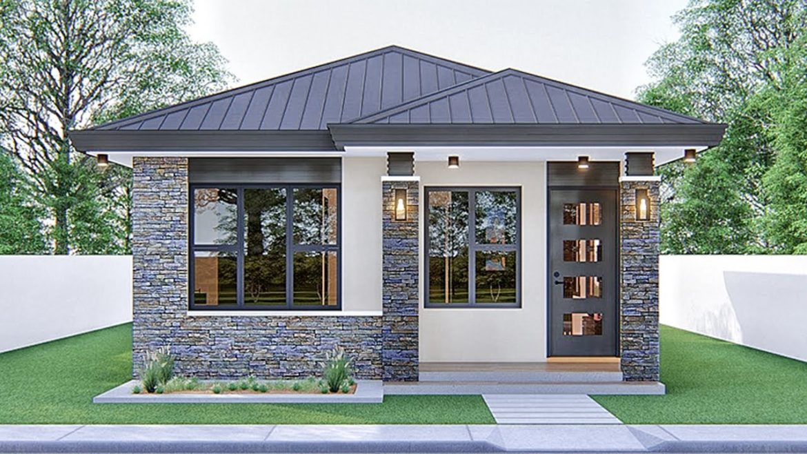 Best Modern Small House Design Idea 3 Bedroom (6x9m/20x30ft) Model No.36