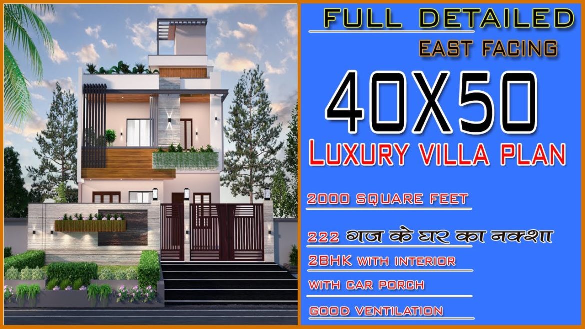 40'-0″ x 50'-0″ Luxury VIlla House Plan || 40*50 sqft Modern House || Girish Architecture 40'-0" x 50'-0" Luxury VIlla House Plan || 40*50 sqft Modern House || Girish Architecture