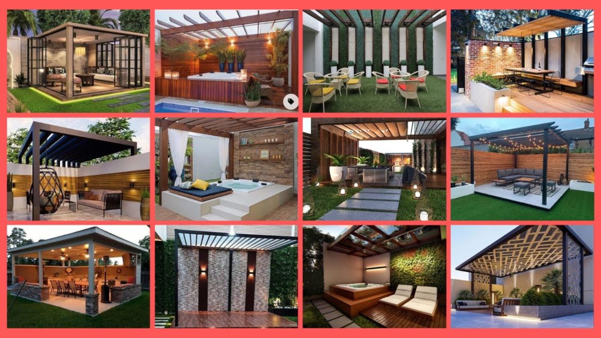 Patio Design Ideas Rooftop Terrace Pergola House Exterior  Backyard Garden Landscaping  Ideas