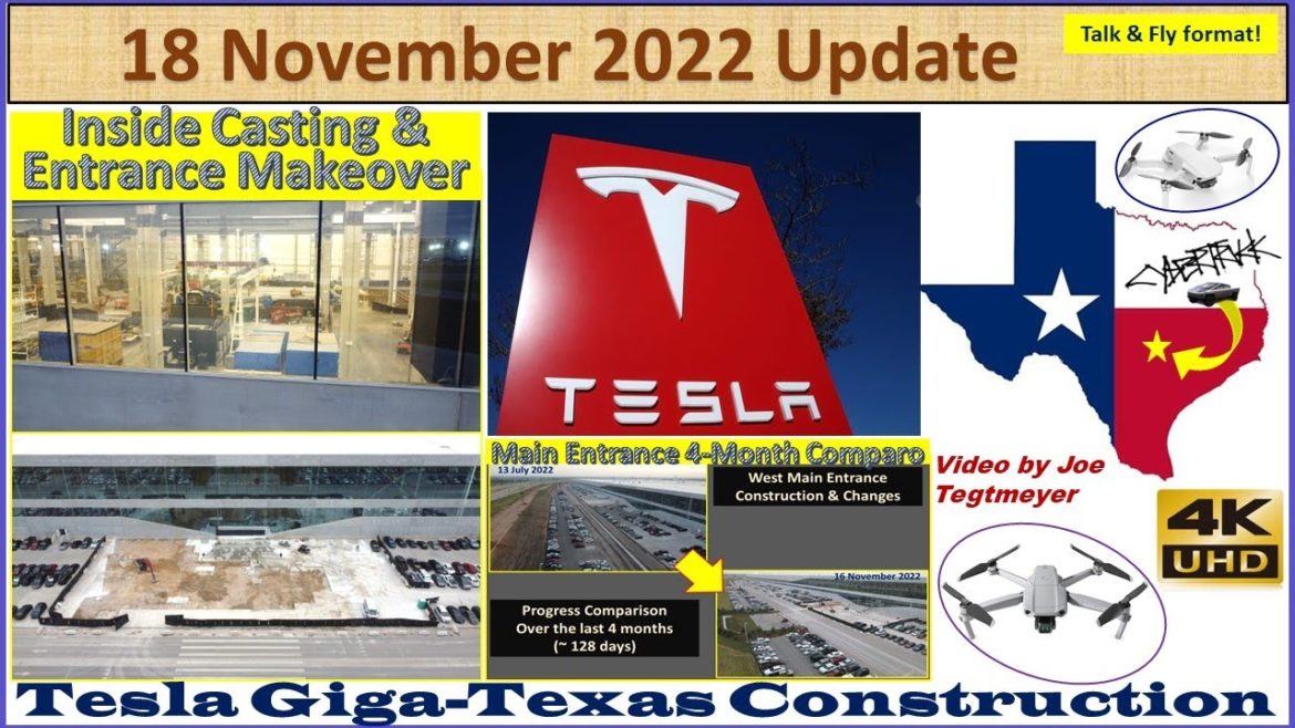 Inside Casting Area & Main Entrance Makeover! 18 November Giga Texas Construction Update (07:15AM)