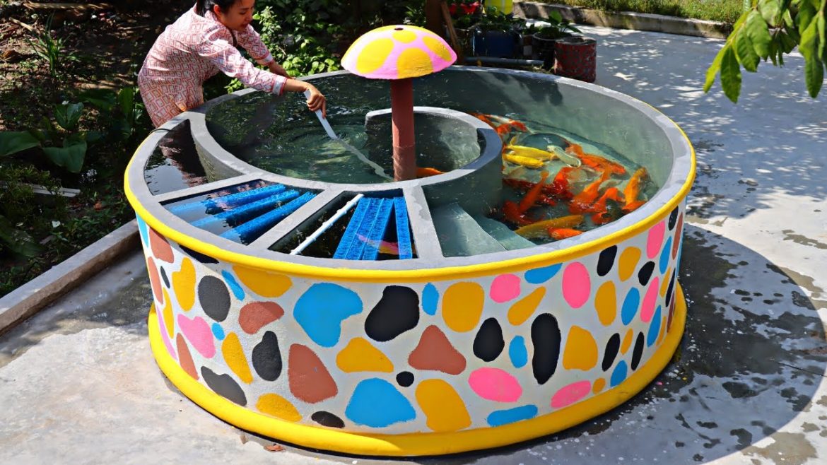 Amazing Creation For Your Garden Decoration / Cement Craft Tips / DIY Aquarium, Fountain